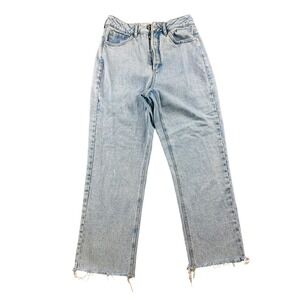 Dynamite Jeans Women 29 Blue Light Gisele High Rise Straight Leg Denim Grunge